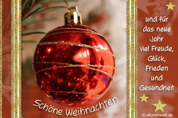 Schöne Weihnachten und ein gutes neues Jahr